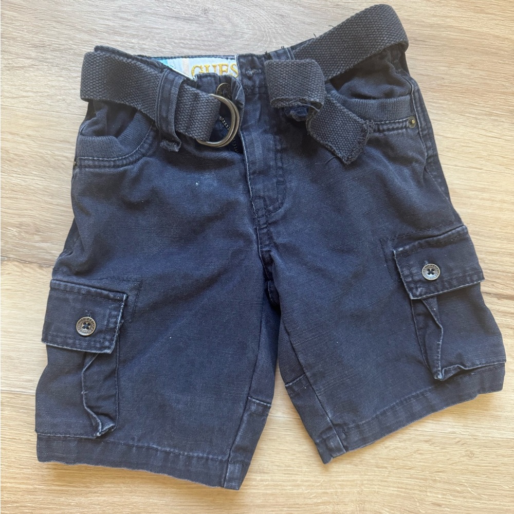 Guess Blue Cargo Shorts with Belt